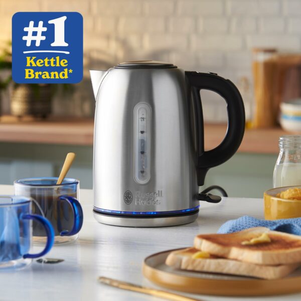 Russell Hobbs Brushed Stainless Steel Electric 1.7L Cordless Kettle