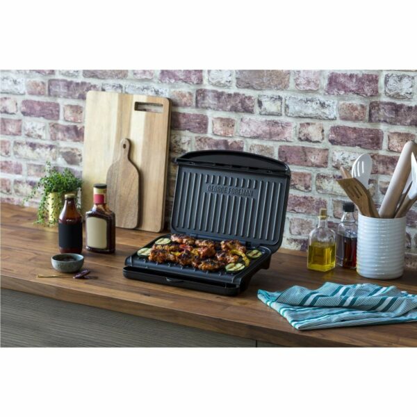 George Foreman Medium Electric Fit Grill Non stick, Healthy, Griddle, Toastie, Hot plate, Panini, BBQ, Energy saving