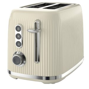 Breville Bold 2 Slice Toaster with High-Lift & Wide Slots, Cream & Silver Chrome