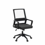 Adjustable Ergonomic Mesh Office Chair with Lumbar Support, Height Adjustment, 360° Swivel & Tilt – Black