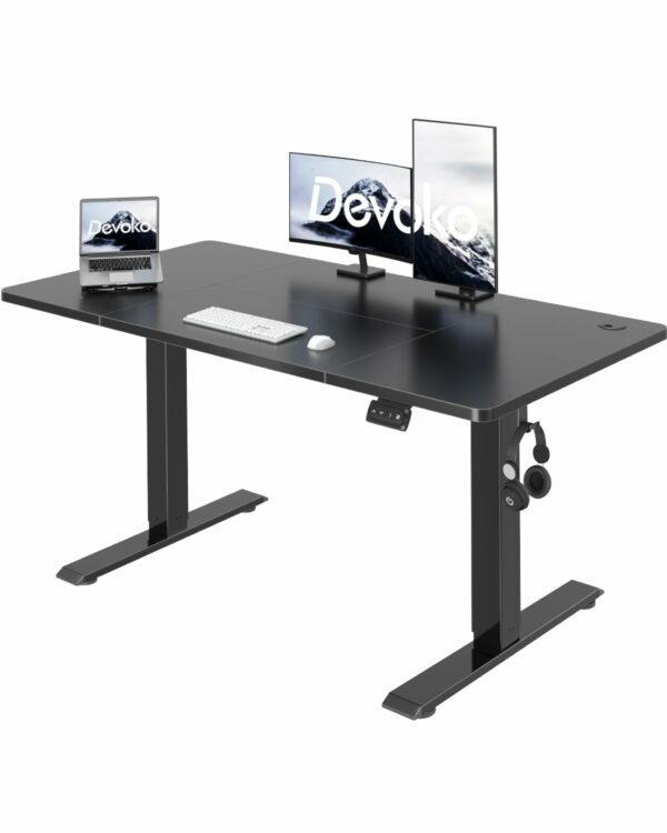 Electric Standing Desk 120x60cm Sit Stand Table Height Adjustable Desk Black