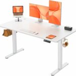Electric Standing Desk Height Adjustable 140 x 70cm White