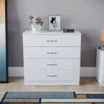 White 4 Drawer Chest – Bedroom & Nursery Storage with Metal Runners