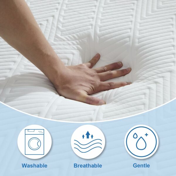 Double Mattress Gel Memory Foam Pressure Relieving Breathable 135cm x 190cm x 25cm