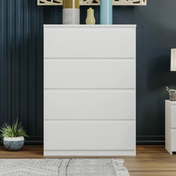 Drawer Chests White, 4 Drawer