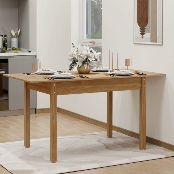 Dining Table Wood Extendable Table for 6-8 People 110-150cm