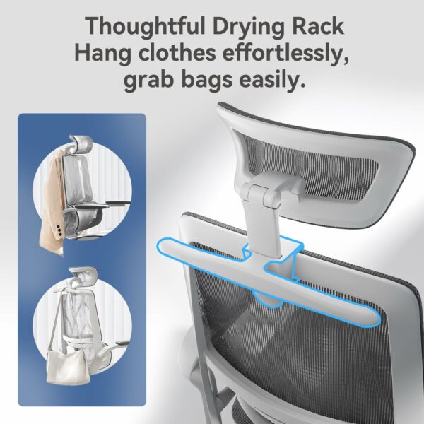 Ergonomic Office Chair with Flip-up Armrests & Dynamic Lumbar Support – Grey