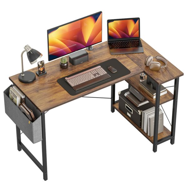 L Shaped Gaming Desk 100×70 cm Computer Desk with Storage Bag