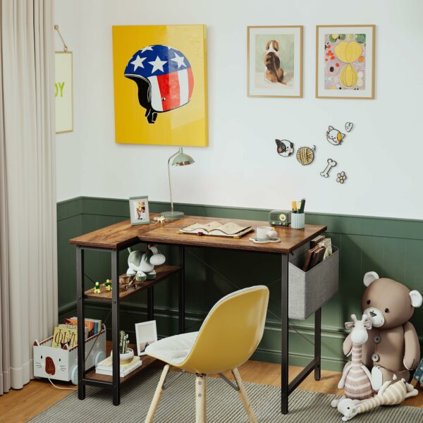 L Shaped Gaming Desk 100×70 cm Computer Desk with Storage Bag
