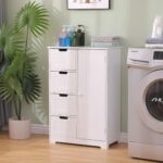 Bathroom cabinet with drawers and door, versatile storage for bedroom or nursery